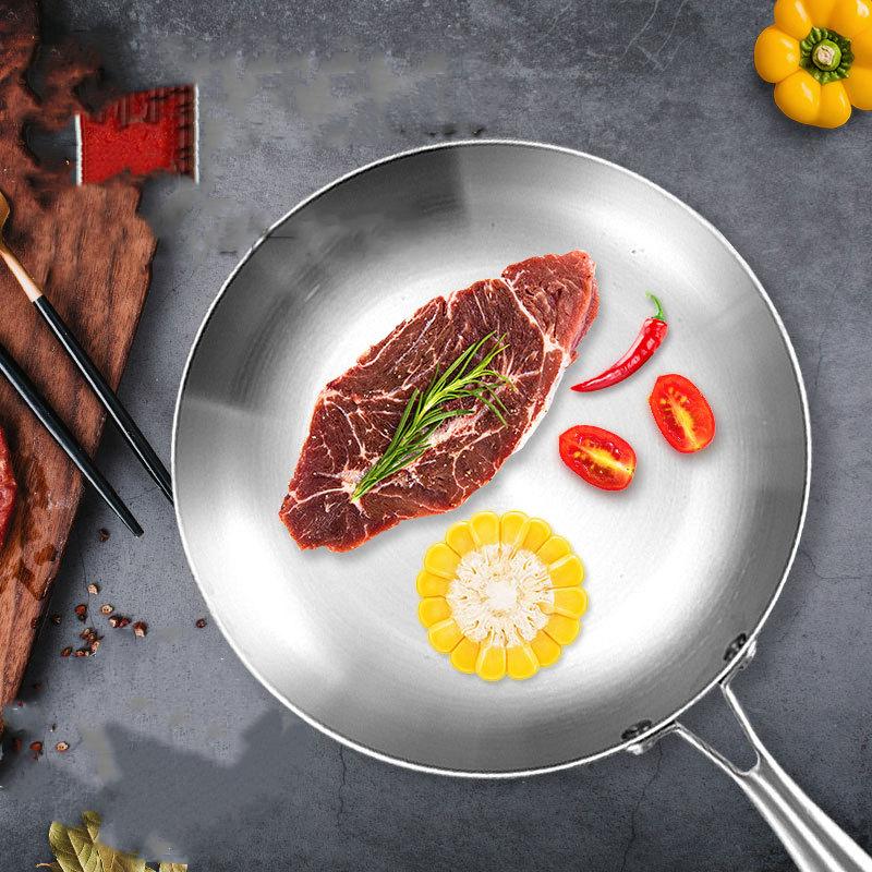 New Frying Pan 304 Stainless Steel Cooking Pots for Kitchen Professional Grade Pans for Cooking Tools Pot 22cm 24cm 26cm 28cm
