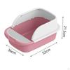 Cat Toilet Sand Box Litter Tray Semi Enclosed Easy Clean Anti Splashing for Travel Supplies