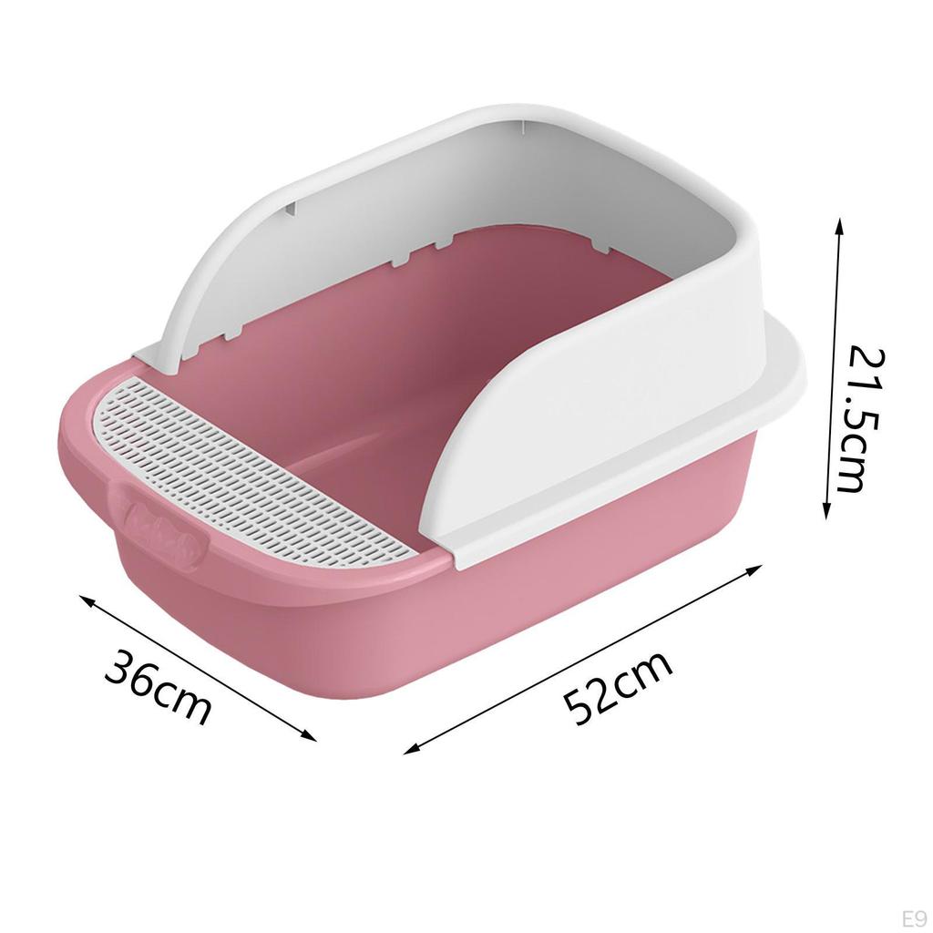 Cat Toilet Sand Box Litter Tray Semi Enclosed Easy Clean Anti Splashing for Travel Supplies