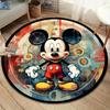 1pc Disney Mickey Mouse Pattern Round Area Rug, Bedroom Living Room Floor Mat, Playroom Bedroom Living Room Indoor Decor Rug, Aesthetic Room