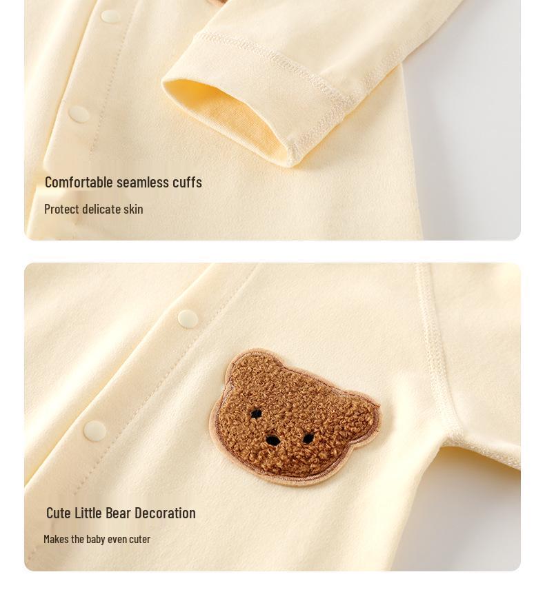 Tagless Pure Cotton Baby Romper - Spring & Autumn Infant Bodysuit