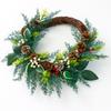 Artificial Wreath Christmas Wreath with Pinecone Berries Decoration for Front Door Garden Yard Christmas Decorations