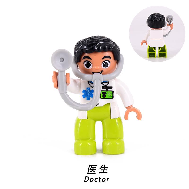 Figure Singole Pompieri Bambino Ladro Poliziotto Mamma Taglia Grande figure familiari Mattoncini mattoni Giocattoli per Bambini regali