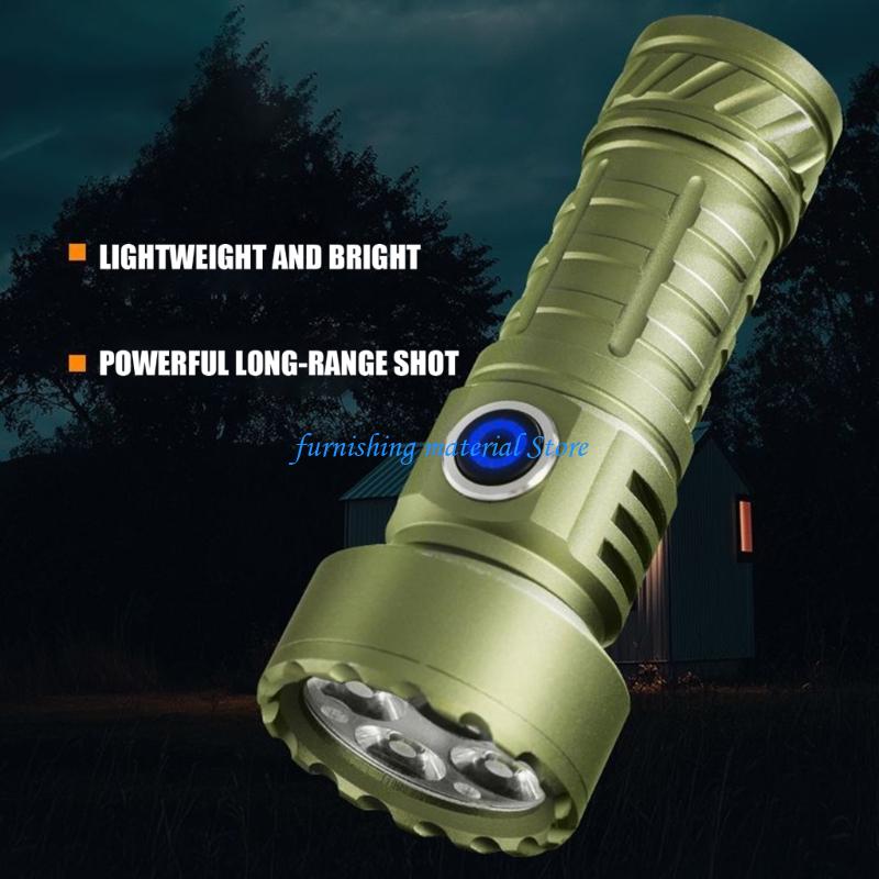 Y5GD Powerful 500m Rechargeable Flashlight with 3 Lighting Modes for Outdoor