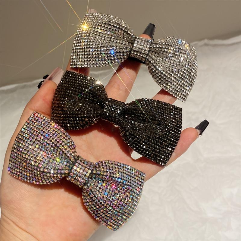 Elegante Damen-Haarspange mit Strass-Schleife, Funkelndes Harz-Design, Ideal für den Alltag & Besondere Anlässe, Perfektes Valentinstagsgeschenk