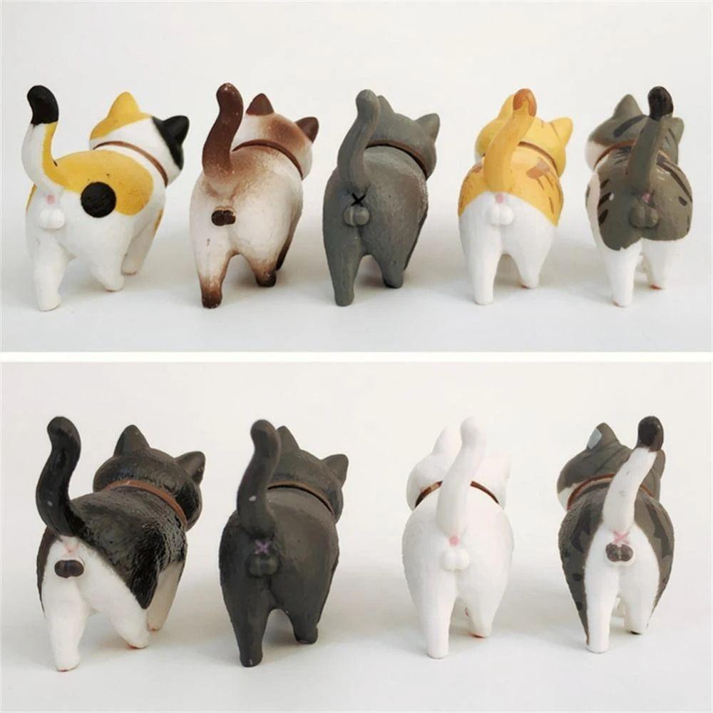 Home Decor Garden Landscape Craft  Miniature Cat Ornaments Car Toys Desktop Model Twisted Egg Doll