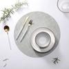 6-piece PVC Placemats Table Mats Heat Insulated Pad Round Washable Placemats Table Decor 5 Colors 35x35cm