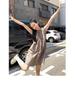 Petite French Retro A-Line Sleeveless Dress for Women, Summer Korean Style, Loose Fit