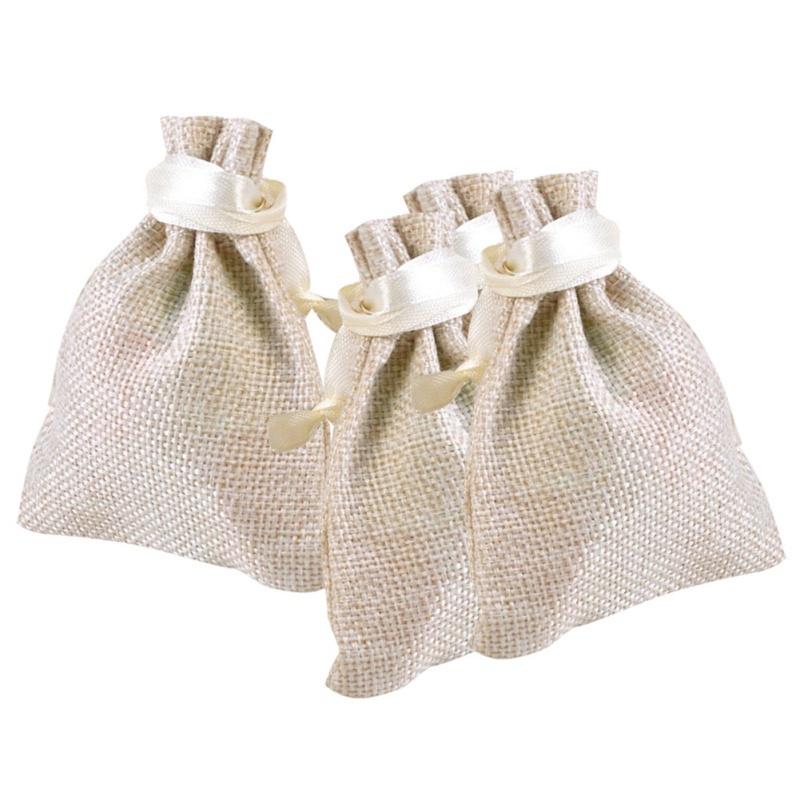 Packaging Bag 10 Linen Jute Sack Jewelry Pouch Drawstring Gift Bags Wedding Favour