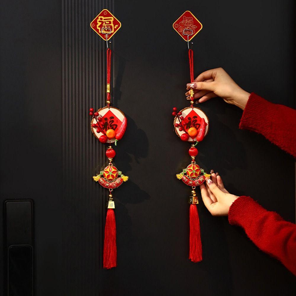 New 2026 New Year Pendant Red Lucky Spring Festival Decor Year of the Horse Entrance Door Decor Festive Atmosphere