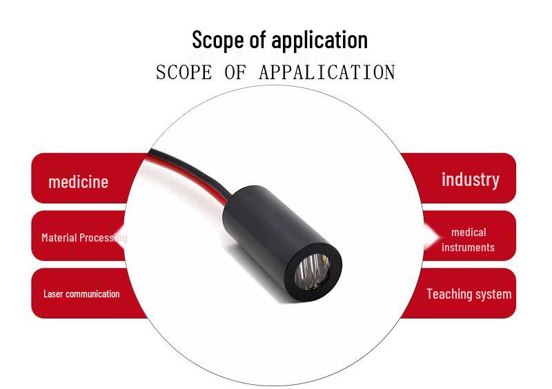 9x21mm OD 635nm 5mW Laser Module with Ground Wire