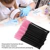 100pcs Disposable Eyelash Brush Mascara Wands Applicator Makeup Brush SetPink
