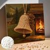 DlY Mini Framed Pearl Painting Kit Christmas Bell Pinecone Beads Canvas Home Decor Painting