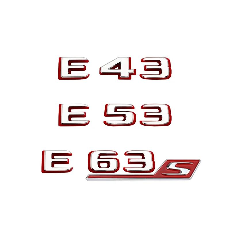 2024 New style Two tone Letters Numbers Emblem E43 E53 E63s for Car Fender Trunk Rear W212 W213 W214 Sticker Logo Accessories