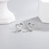 925 Sterling Silver Elegant Cute Hollow Love Stud Earrings Birthday Party Anniversary Gift