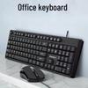 Wired Silent Mechanical-Feel Keyboard and Mouse Set for Desktop and Laptop
