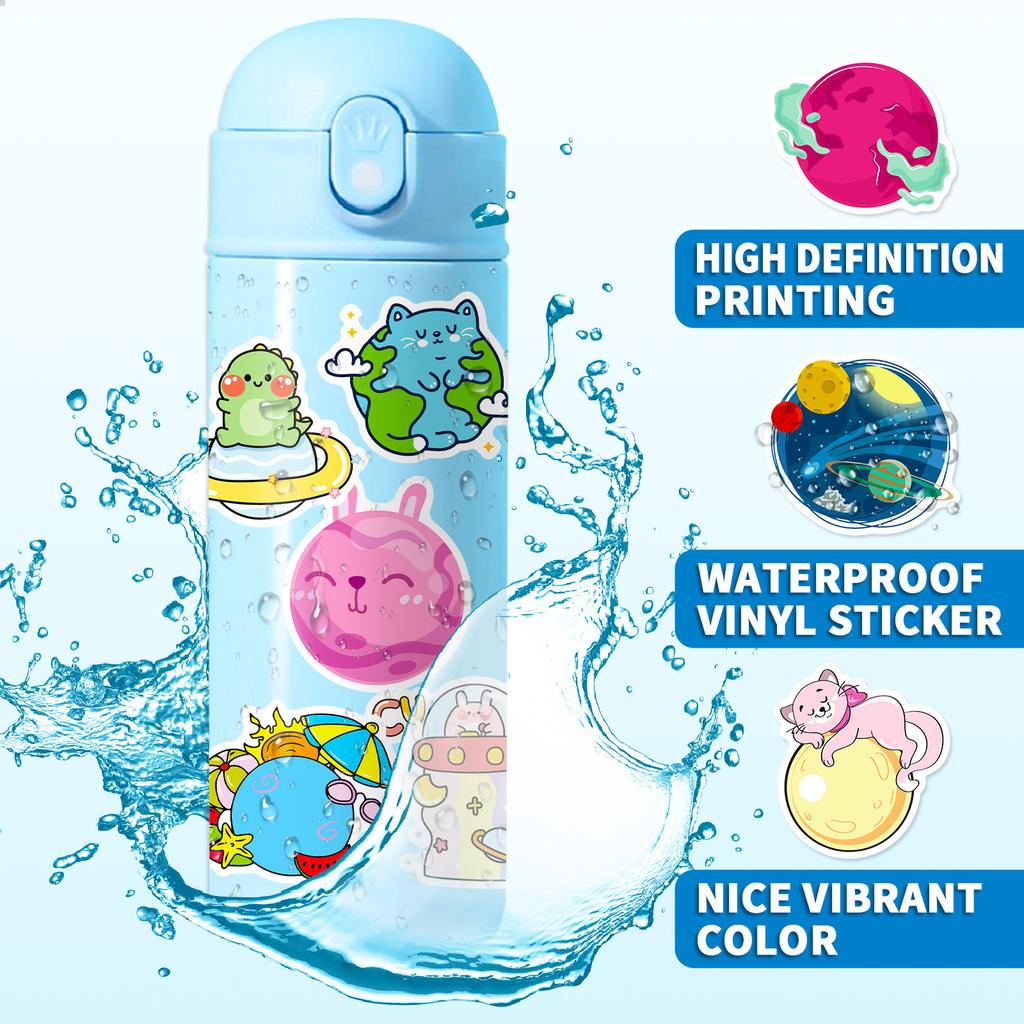 50 Universe Planet Stickers INS Wind Personality Galaxy Planet Cartoon Doodle Student