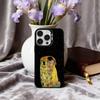 T-The Kiss Gustav K-Klimt Painting Phone Case For iPhone17,16,15,14,13,12,11 Plus,Pro Max Black Candy silver phone case