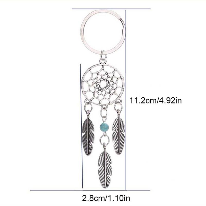 1pcs Dream Catcher Keyring Bag Charm Fashion Lucky Boho Pendant Jewelry Wing Keychain For Women Girl Party Gifts