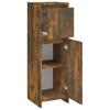 Schlichter Badezimmerschrank mit 1 Tür, 2 Ablagefächern und 1 Schublade, geeignet für verschiedene Räumlichkeiten, 30x30x95 cm