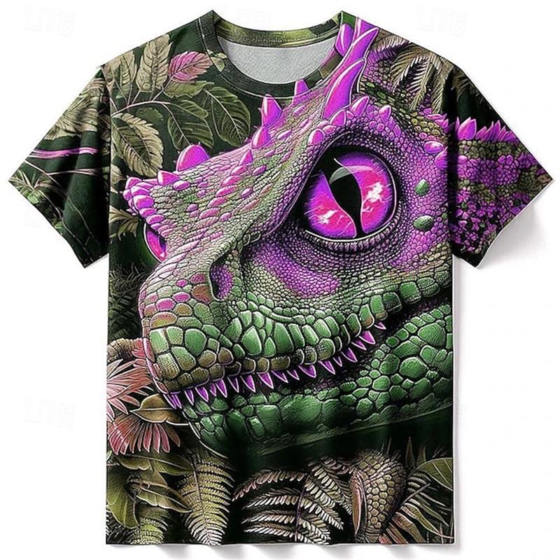 Full Print Animal Dinosaur T Shirt For Men 3D Print Short Sleeve