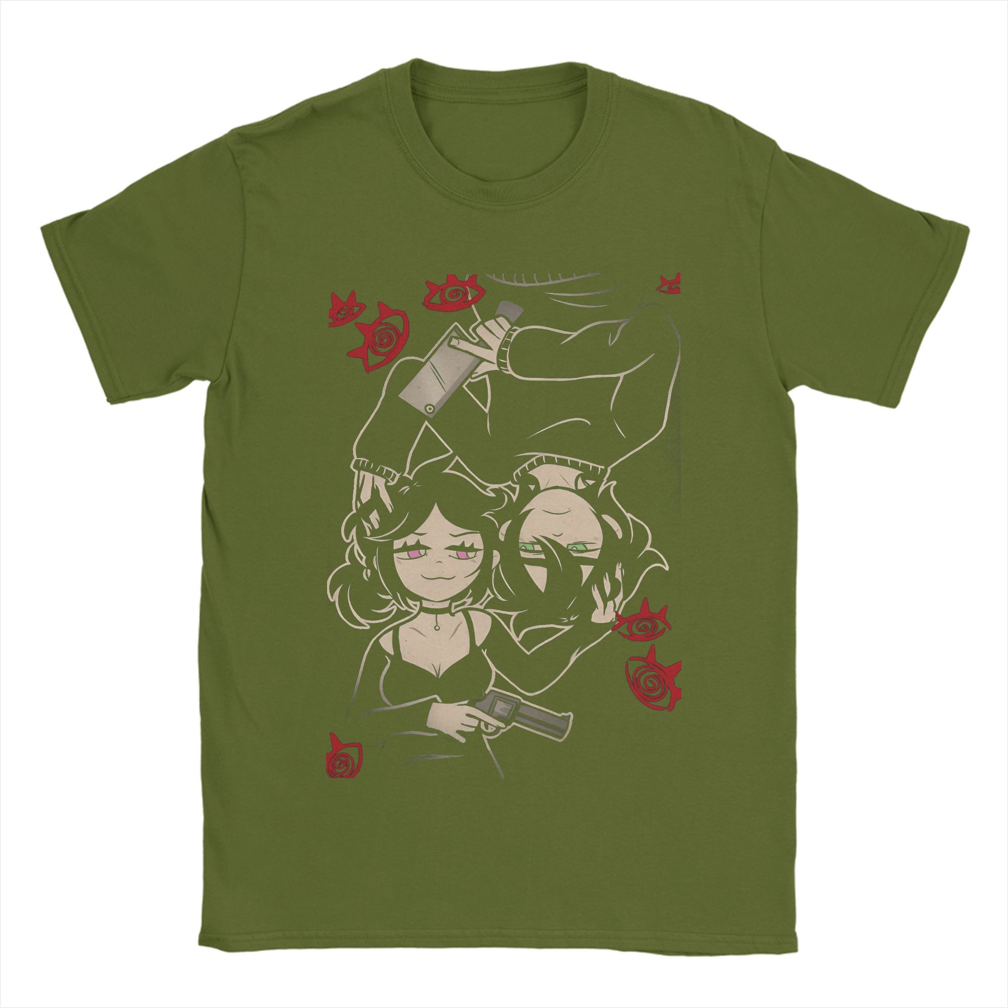 

Игра Гроб Энди и Лейли 100% Хлопковая Футболка для Мужчин Летние Футболки Уличного Стиля Круглый Вырез Оверсайз Принт Одежда 4XL