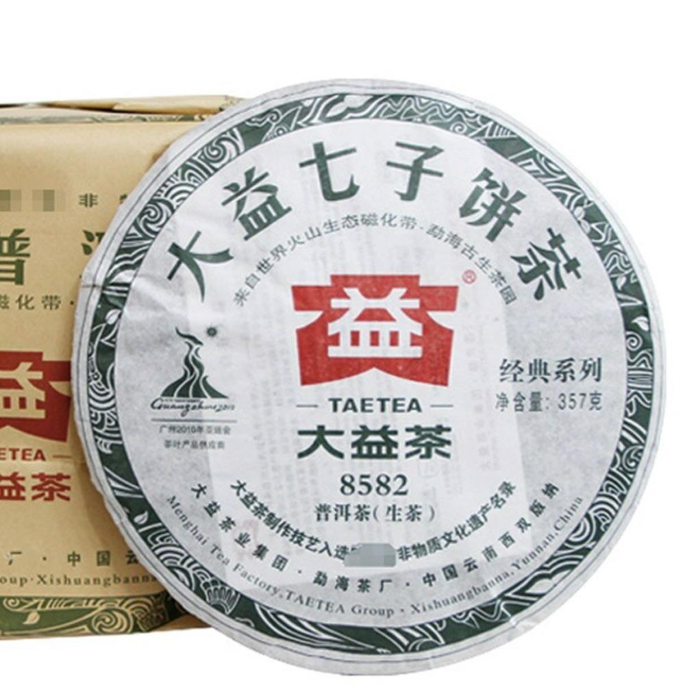 357g TAETEA 8582 Menghai 002 Batch Raw Puer Tea Cake Health Care