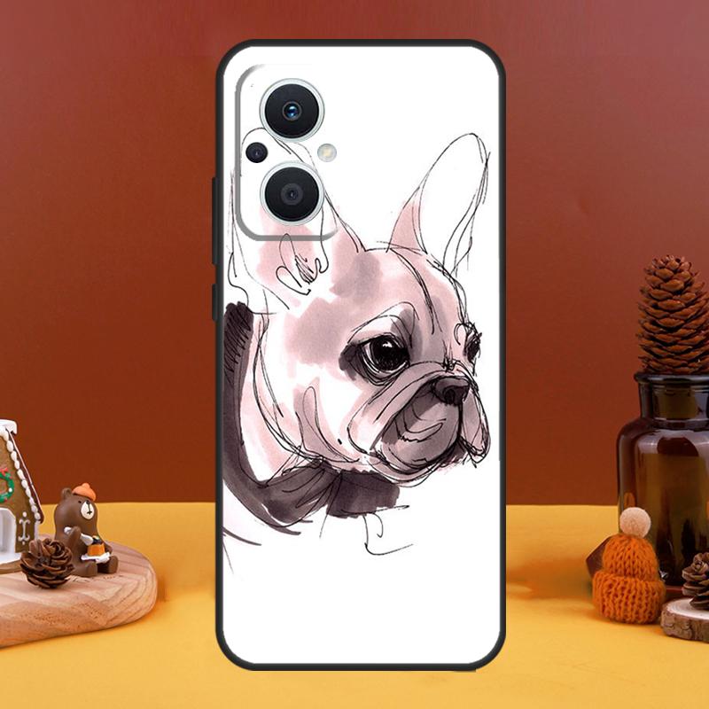 Cute French Bulldog Case For OPPO Reno 8T 4Z 5Z 10 Pro 11 F 4 5 6 7 8 Lite OPPO Find X5 X6 Pro X2 X3 Lite Cover
