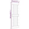 VidaXL Porte coulissante et kit de quincaillerie 70x210 cm pin massif, porte intérieure, porte de grange intérieure 3203032