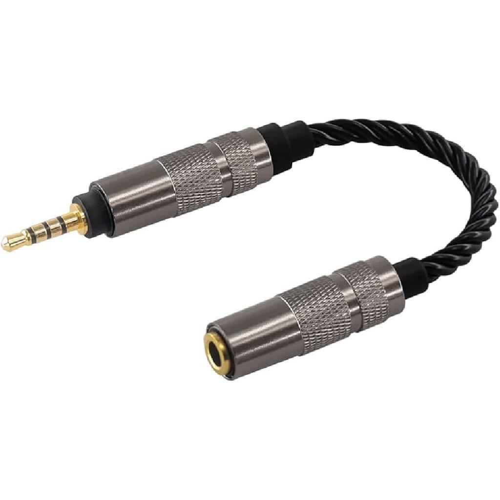 Okcsc Headphone Adapter 4.4mm Male To 3.5mm Female Adapter for 3.5mm Cable Connected To Balanced 4.4mm Player Device High Stereo Audio Converter OFC