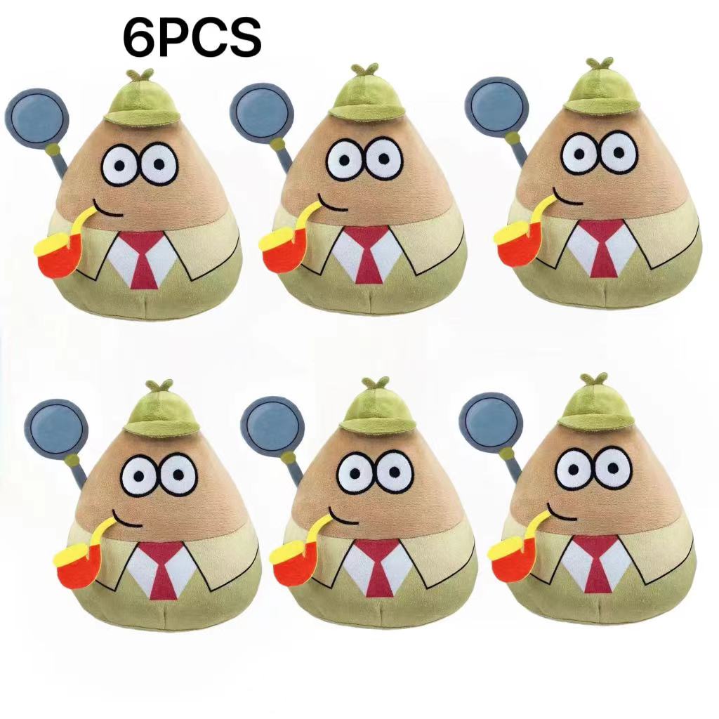 Alien Pou Knuffel, Zwarte Hoed Gentleman Pou Knuffel, Alien Knuffelpop Verjaardag Pasen Kinderdag Halloween Kerstcadeau