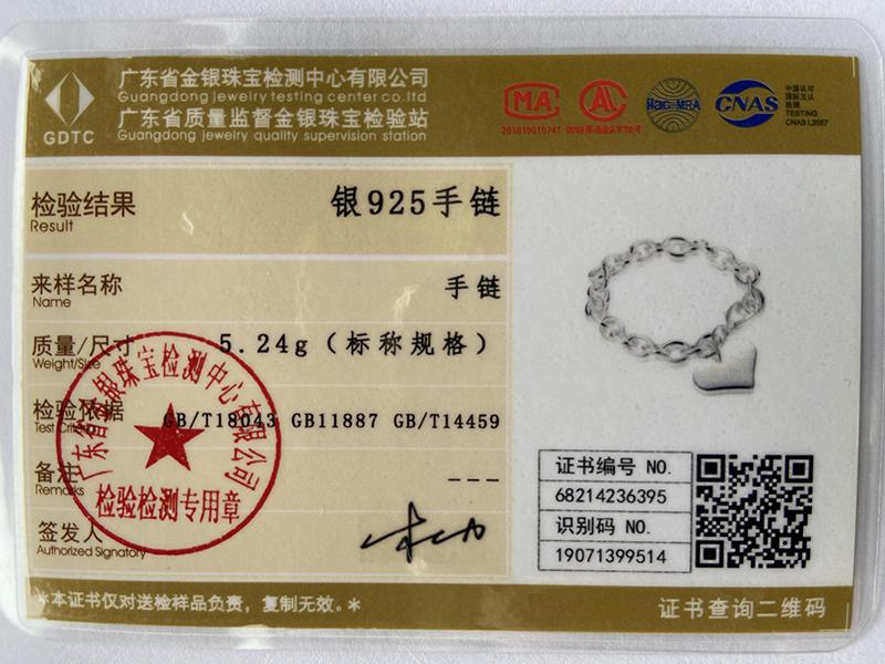 925 Sterling Silver Heart Love Pendant Bracelet Chain Jewelry