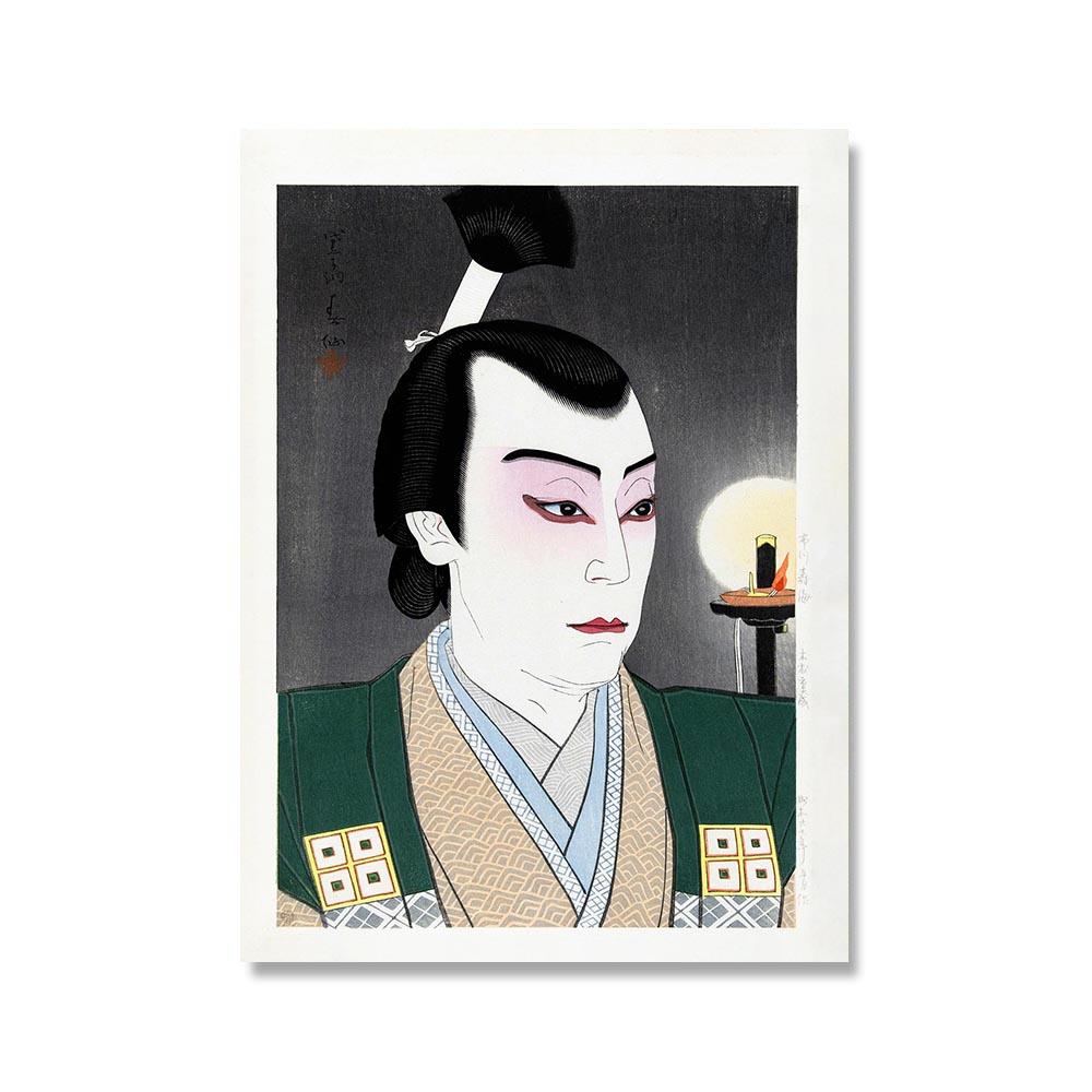 Heimdekoration, Leinwand, japanischer Schauspieler, Drucke, abstrakte Poster, Tulpe von William Morris, Gemälde, Wand, grüner Pfau, Bilder, Heimdekoration