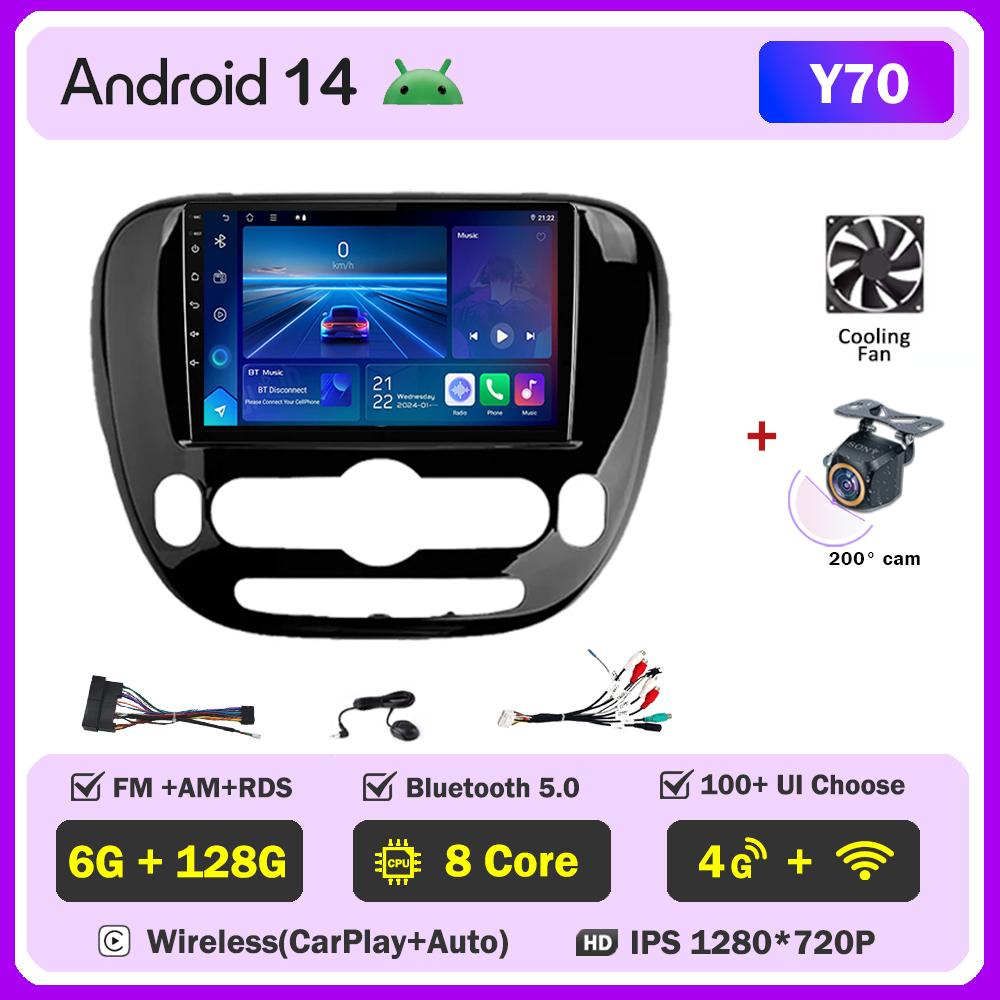 For KIA Soul 2013-2019 Car Radio Player Car Carplay Screen Autoradio Mirror Link Car Intelligent Systems Touch Screen AutoMotive