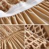 Bubble Gauze Sofa Cover with Skirt Hem All Inclusive Elastic Dust Cover for Living Room Anti Slip Furniture Protection Slipcover