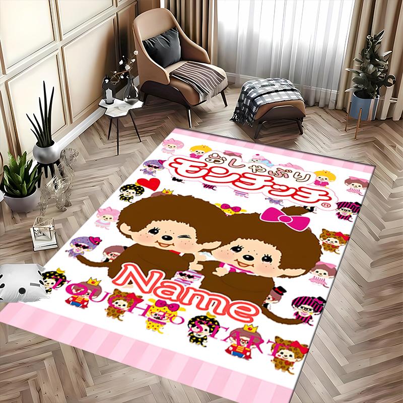 Custom personalization Monchich Area Rug - Perfect For Kitchen, Bathroom,Laundry Room Decor Large Size Available,Gift All Seasons