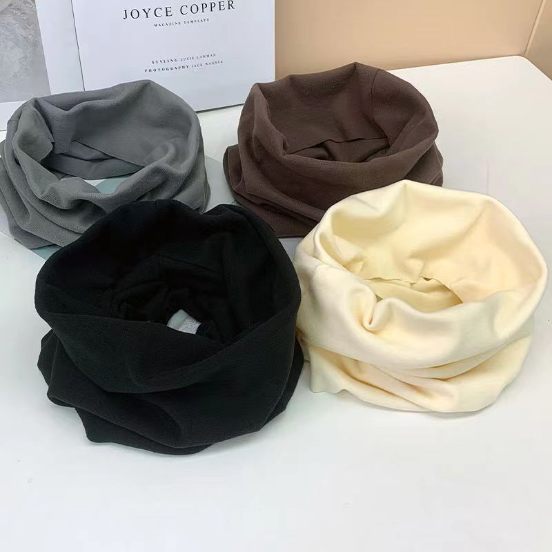 Winter Fleece-Lined Thickened Warm Neck Gaiter - Unisex Cervical Collar, Cycling Cold-Resistant Double-Sided Polar Fleece Scarf