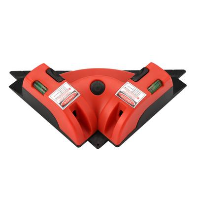 Nivel de Alineación con Proyección de Línea Láser Vertical Horizontal de Ángulo Recto de 90 Grados Rojo