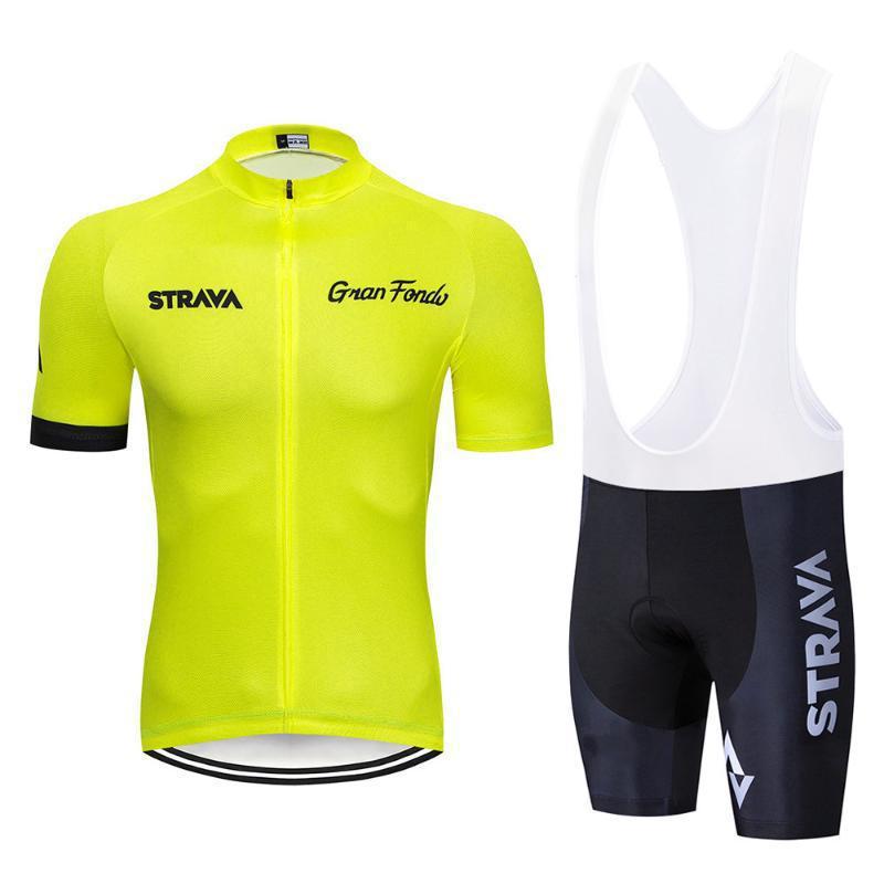 Cycling Suit Short Sleeve Suit Strap Cycling Pants Cycling Team
