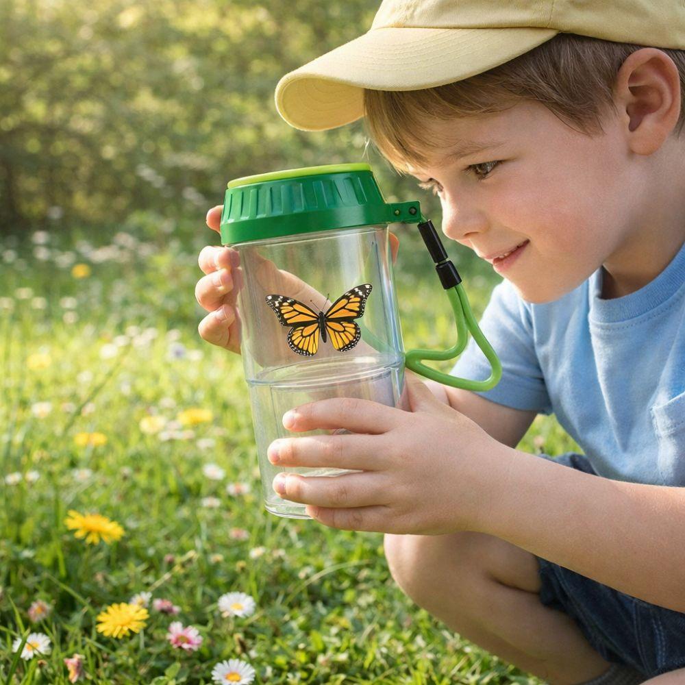Scalable Insect Observation Box Ventilated Non-Slip Bug Viewer Box with Tweezers Magnifying Ant Observation Jar Student Use