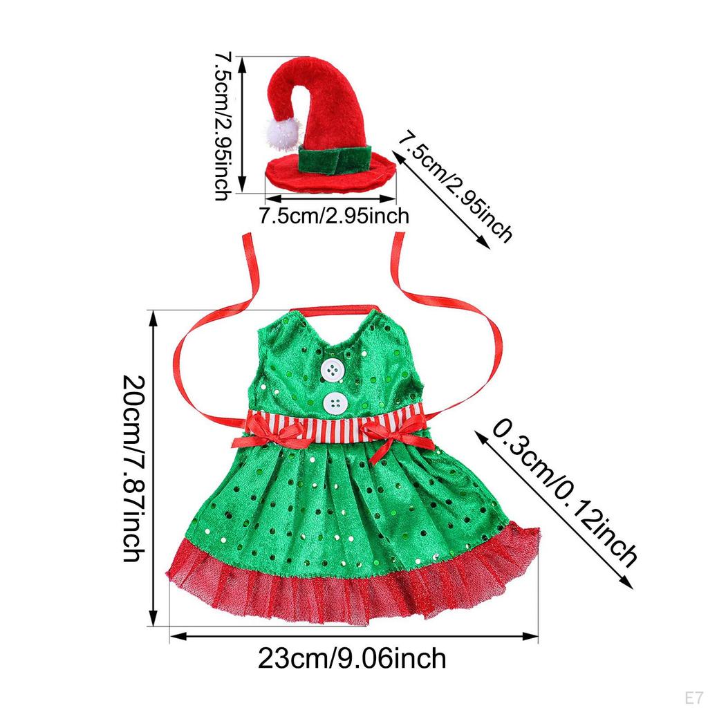 Ubrania z butelek wina wielokrotnego użytku na Boże Narodzenie, pokrowiec na świątecznego elfa do ozdoby domu