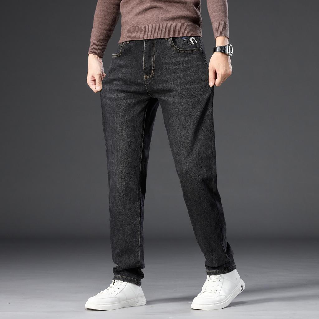 Hodo Jeans Men's Black Moderate Straight Fit Pants HPM40K06370-LY-C