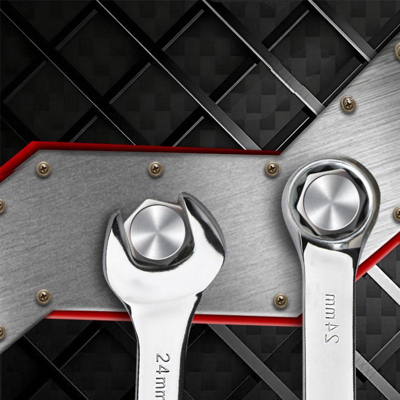 Multifunctional Open Box Wrench Hand Tools Multi-size Combination Wrench for Car Repair Double-ended Open-end and Box-end Wrench