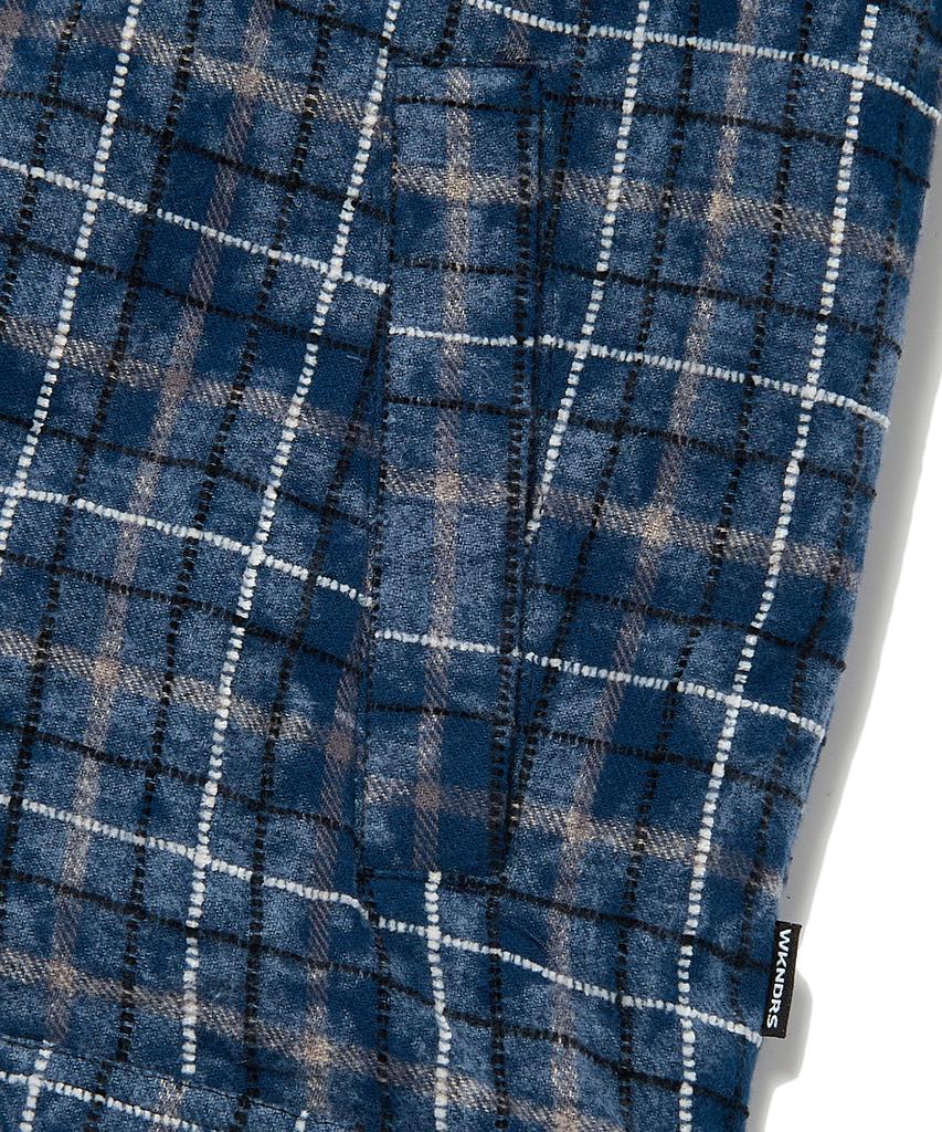 WKNDRS Checkered Zipup Shirt (Navy)