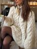 Casual Resort Knit Long Sleeve Coat Sweater Women's Fall Winter Clothing