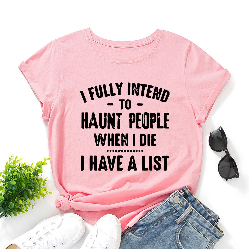 

Я ПОЛНОСТЬЮ НАМЕРЕН Хлопковая футболка Короткий рукав Круглый вырез Женская 2D-принт Топы 3XL