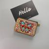 Ethnic Style Card Holder - Multi-layer Premium Hand-feel Vintage Delicate Beaded Zipper Pocket
