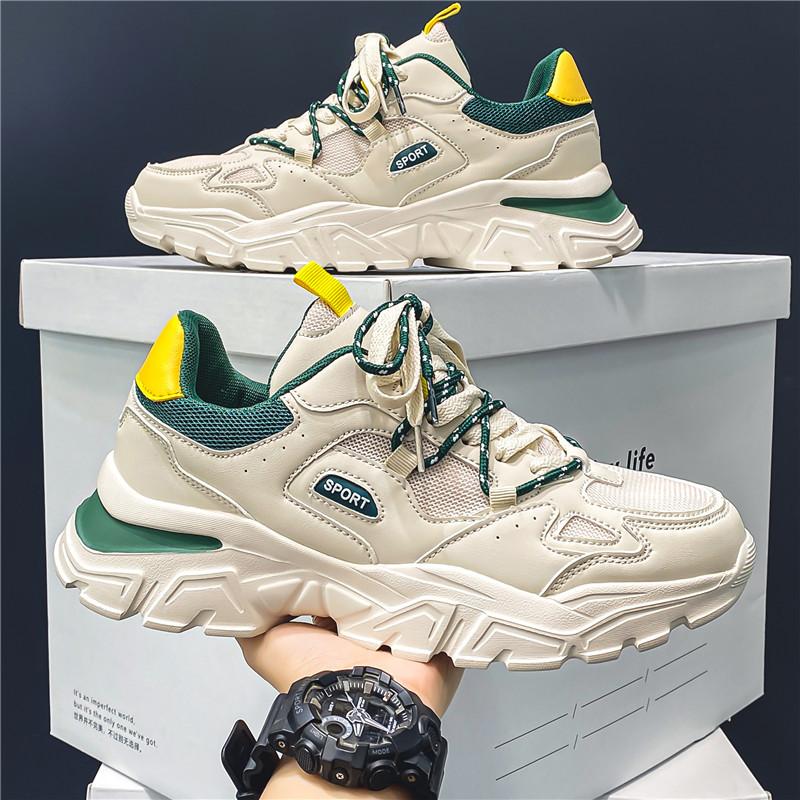Men's Shoes 2024 New Mesh Casual Shoes Breathable and Anti Slip Student Trend Sports Shoes Thick Sole Elevated Shoes Sneakers