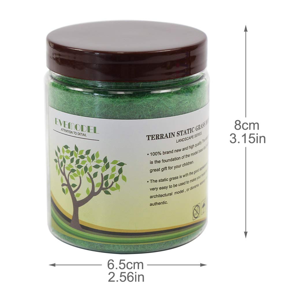 Artificial Grass Powder, Model Grass, 2mm, for Grass Models, Building Models, Decorations, Landscapes, Miniature Gardens, Railway Models, Dioramas, DI