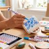 12 Color Acrylic Paint Pens Set with Quick-Dry Ink Markers for Painting, Wood, Ceramics, Glass,
